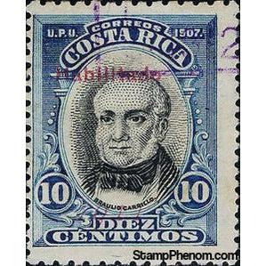 Costa Rica 1912 Braulio Carillo Colina overprinted 1911, red-Stamps-Costa Rica-Mint-StampPhenom