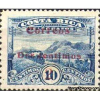 Costa Rica 1912 Telegrafos / Correos dos centimos 2c on 10c-Stamps-Costa Rica-Mint-StampPhenom