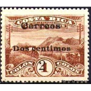 Costa Rica 1912 Telegrafos / Correos dos centimos 2c on 1Col-Stamps-Costa Rica-Mint-StampPhenom