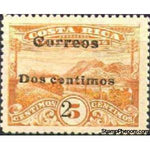 Costa Rica 1912 Telegrafos / Correos dos centimos 2c on 5c-Stamps-Costa Rica-Mint-StampPhenom