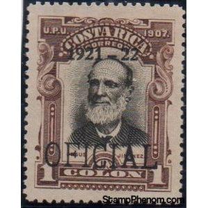 Costa Rica 1921 Jesús Jiménez Zamora overprinted "OFICIAL"-Stamps-Costa Rica-Mint-StampPhenom