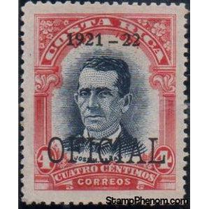 Costa Rica 1921 José M. Cańas overprinted "OFICIAL"-Stamps-Costa Rica-Mint-StampPhenom