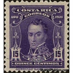 Costa Rica 1921 Simon Bolivar (1783-1830)-Stamps-Costa Rica-Mint-StampPhenom