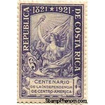 Costa Rica 1921 Woman with Torch and Flag-Stamps-Costa Rica-Mint-StampPhenom