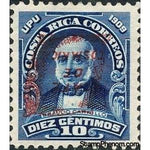 Costa Rica 1922 Braulio Evaristo Carrillo Colina overprinted-Stamps-Costa Rica-Mint-StampPhenom