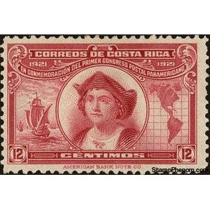 Costa Rica 1923 Christopher Columbus-Stamps-Costa Rica-Mint-StampPhenom