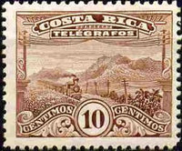 Costa Rica 1927 Landscape and Train-Stamps-Costa Rica-Mint-StampPhenom