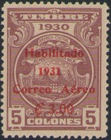 Costa Rica 1931 Arm with red overprint-Stamps-Costa Rica-Mint-StampPhenom