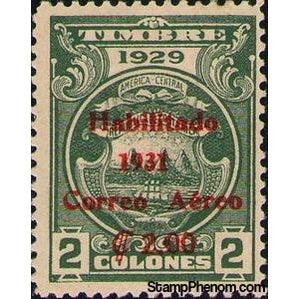 Costa Rica 1931 Arm with red overprint-Stamps-Costa Rica-Mint-StampPhenom