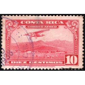 Costa Rica 1934 Mail Plane-Stamps-Costa Rica-Mint-StampPhenom