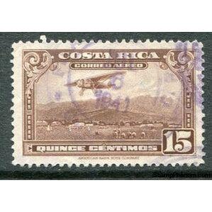 Costa Rica 1934 Mail Plane-Stamps-Costa Rica-Mint-StampPhenom