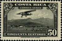 Costa Rica 1934 Mail Plane-Stamps-Costa Rica-Mint-StampPhenom