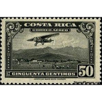 Costa Rica 1934 Mail Plane-Stamps-Costa Rica-Mint-StampPhenom