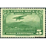 Costa Rica 1934 Mail Plane-Stamps-Costa Rica-Mint-StampPhenom