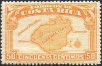 Costa Rica 1936 Map of Cocos Island-Stamps-Costa Rica-Mint-StampPhenom