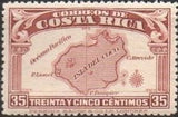 Costa Rica 1936 Map of Cocos Island-Stamps-Costa Rica-Mint-StampPhenom