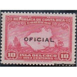 Costa Rica 1936 Map of Cocos Island - OFICIAL-Stamps-Costa Rica-Mint-StampPhenom