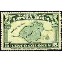 Costa Rica 1936 Map of Cocos Island-Stamps-Costa Rica-Mint-StampPhenom