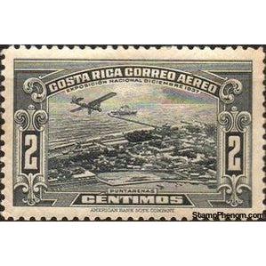 Costa Rica 1937 Puntarenas-Stamps-Costa Rica-Mint-StampPhenom