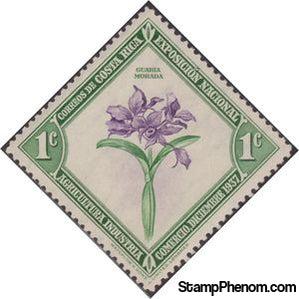 Costa Rica 1938 Orchid (Guaria morada)-Stamps-Costa Rica-Mint-StampPhenom