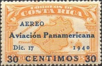 Costa Rica 1940 Pan-American Airshow-Stamps-Costa Rica-Mint-StampPhenom