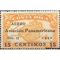 Costa Rica 1940 Pan-American Airshow-Stamps-Costa Rica-Mint-StampPhenom