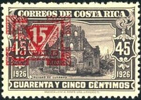 Costa Rica 1940 Ruins of Ujarras surcharged-Stamps-Costa Rica-Mint-StampPhenom