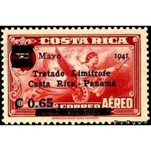 Costa Rica 1941 Allegory of Flight overprint-Stamps-Costa Rica-Mint-StampPhenom