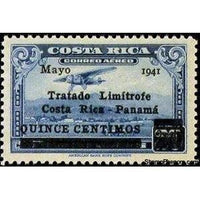 Costa Rica 1941 Mail Plane overprint-Stamps-Costa Rica-Mint-StampPhenom