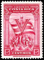 Costa Rica 1942 Torch of Freedom-Stamps-Costa Rica-Mint-StampPhenom