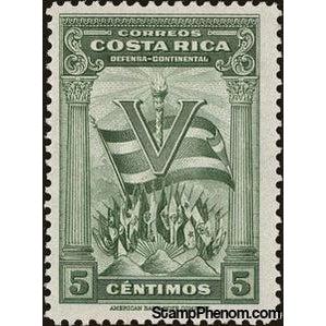 Costa Rica 1942 Torch of Freedom-Stamps-Costa Rica-Mint-StampPhenom