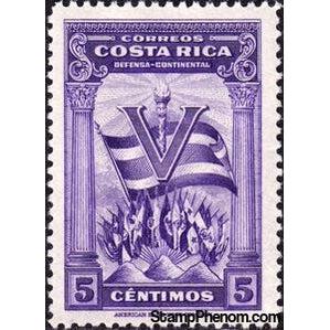 Costa Rica 1942 Torch of Freedom-Stamps-Costa Rica-Mint-StampPhenom