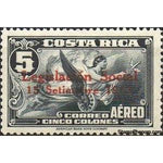 Costa Rica 1943 Allegory of Flight with red overprint-Stamps-Costa Rica-Mint-StampPhenom