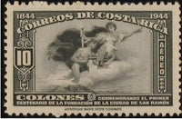 Costa Rica 1944 Mercury and Plane-Stamps-Costa Rica-Mint-StampPhenom