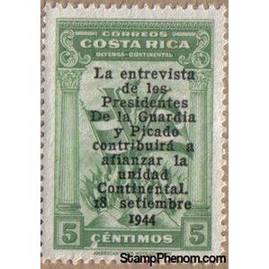 Costa Rica 1944 Torch of Freedom overprint-Stamps-Costa Rica-Mint-StampPhenom