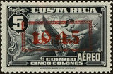 Costa Rica 1945 Allegory of Flight with overprint "1945" in red or black-Stamps-Costa Rica-Mint-StampPhenom