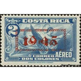 Costa Rica 1945 Allegory of Flight with overprint "1945" in red or black-Stamps-Costa Rica-Mint-StampPhenom