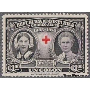 Costa Rica 1945 Florence Nightingale, nurse, and Edith Cavell, spy and nurse-Stamps-Costa Rica-Mint-StampPhenom