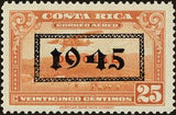 Costa Rica 1945 Mail Plane with overprint "1945" in red or black-Stamps-Costa Rica-Mint-StampPhenom