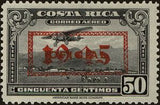 Costa Rica 1945 Mail Plane with overprint "1945" in red or black-Stamps-Costa Rica-Mint-StampPhenom