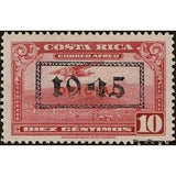 Costa Rica 1945 Mail Plane with overprint "1945" in red or black-Stamps-Costa Rica-Mint-StampPhenom