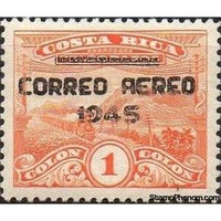 Costa Rica 1945 Telegraph stamps with overprint-Stamps-Costa Rica-Mint-StampPhenom