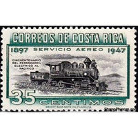Costa Rica 1947 50th Anniversary of the Pacific Railway Treaty-Stamps-Costa Rica-Mint-StampPhenom