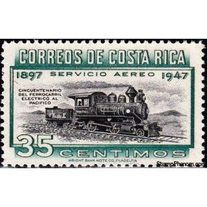 Costa Rica 1947 50th Anniversary of the Pacific Railway Treaty-Stamps-Costa Rica-Mint-StampPhenom