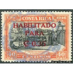 Costa Rica 1948 Colon en Cariari surcharged 35 c in red-Stamps-Costa Rica-Mint-StampPhenom