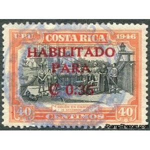 Costa Rica 1948 Colon en Cariari surcharged 35 c in red-Stamps-Costa Rica-Mint-StampPhenom