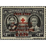 Costa Rica 1949 Florence Nightingale, nurse, Edith Cavell, spy (overprint)-Stamps-Costa Rica-Mint-StampPhenom