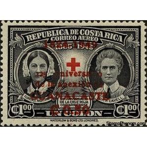 Costa Rica 1949 Florence Nightingale, nurse, Edith Cavell, spy (overprint)-Stamps-Costa Rica-Mint-StampPhenom