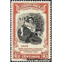 Costa Rica 1950 Coffee Picker-Stamps-Costa Rica-Mint-StampPhenom