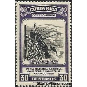 Costa Rica 1950 Tuna Fishermen-Stamps-Costa Rica-Mint-StampPhenom